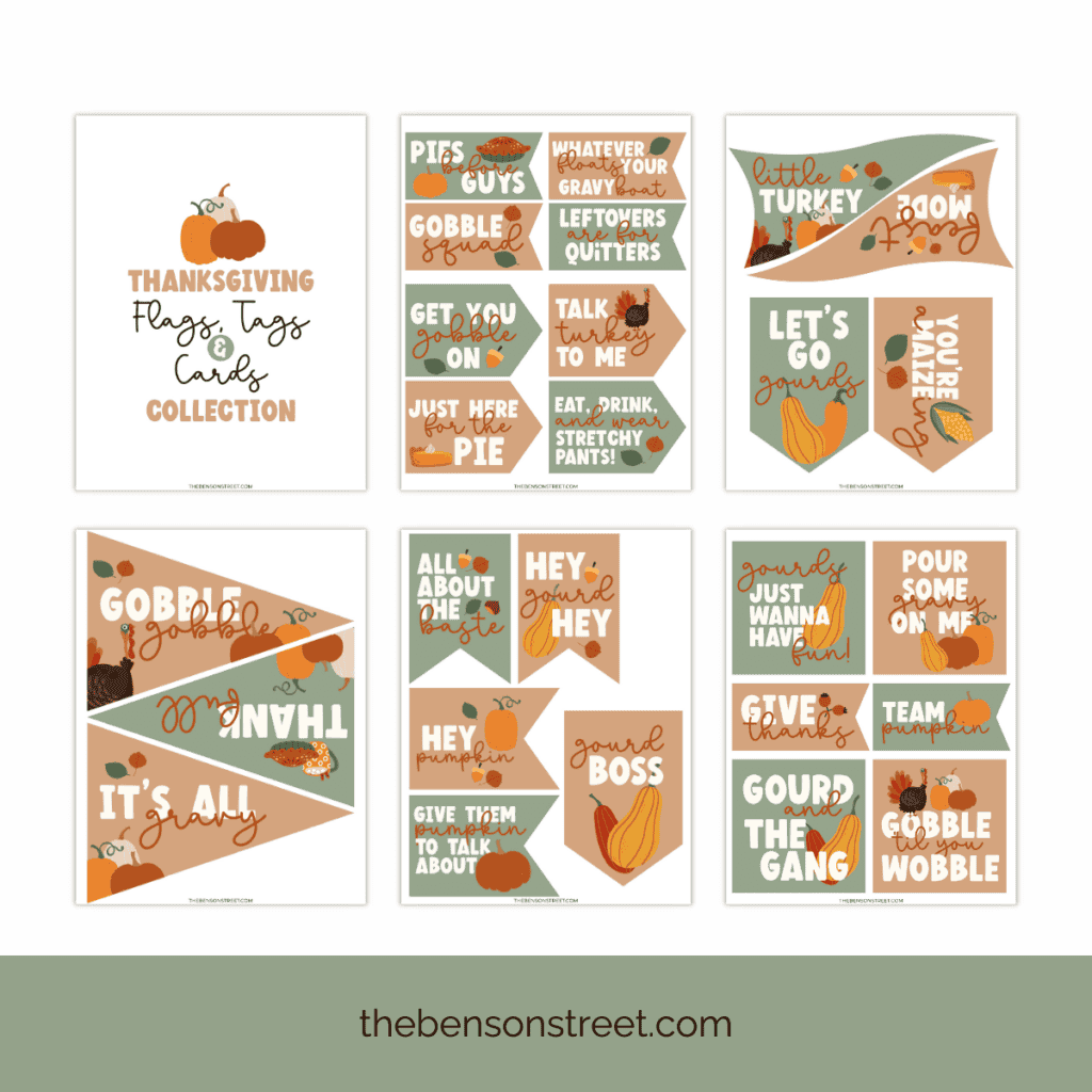 All pages in the collection of Thanksgiving Flags, Tags, and Card Collection.