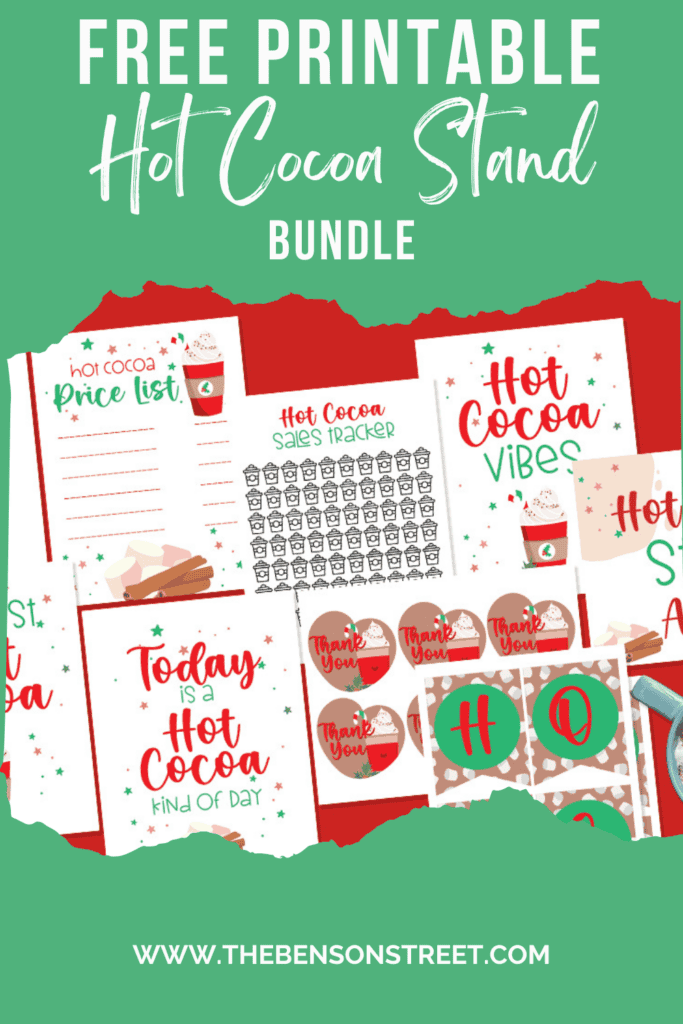 Free Printable Hot Cocoa Stand Bundle with everything you need