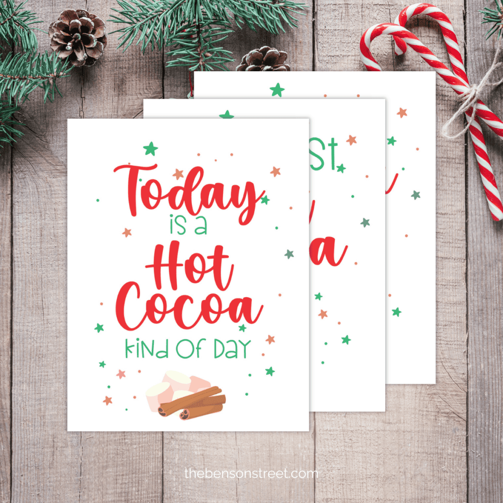 Free Printable Signs for a DIY Hot Cocoa Stand with a price list