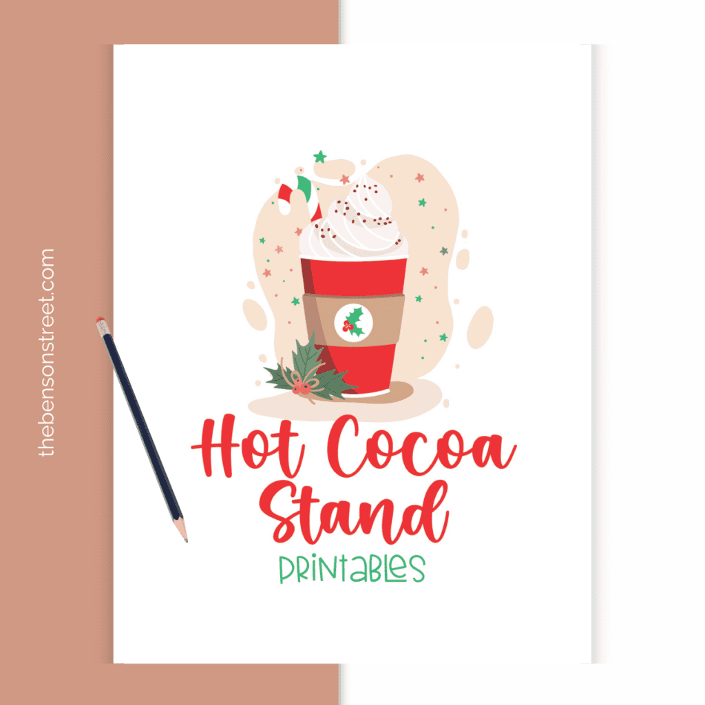 Hot Cocoa Stand Printables. Everything you need for a Hot cocoa stand with these free printables