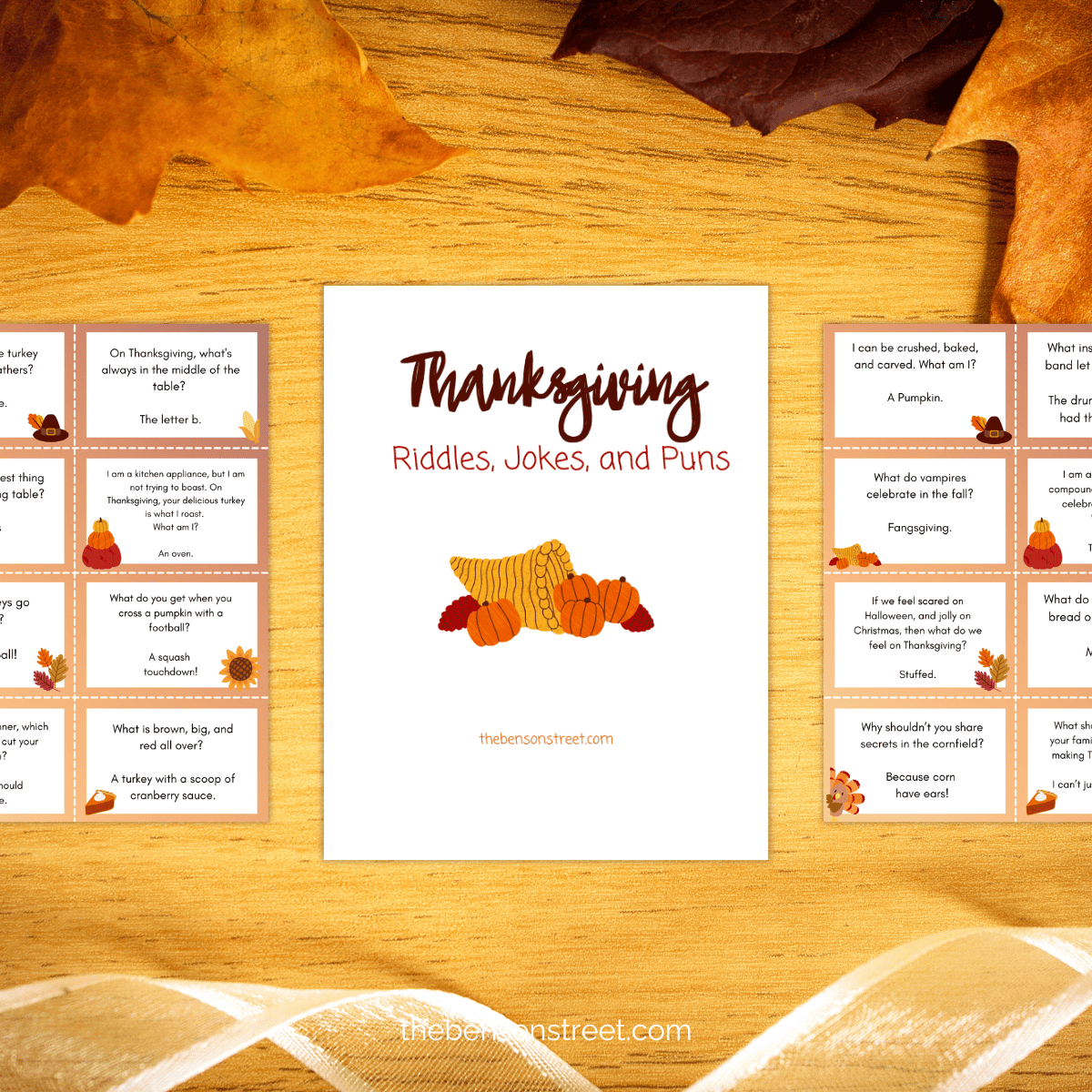 100 Free Printable Thanksgiving Riddles, Jokes, & Puns The Benson Street