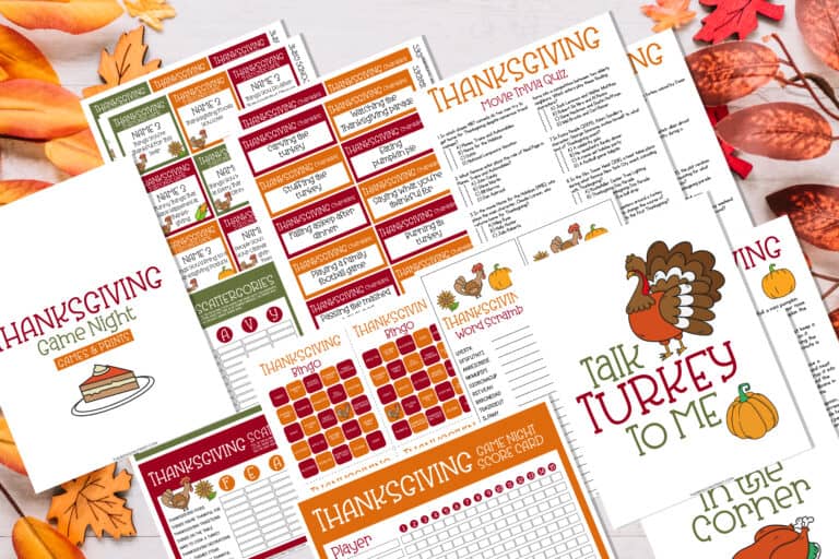 Free Printable Thanksgiving Party Games for Adults (or the Whole Family)