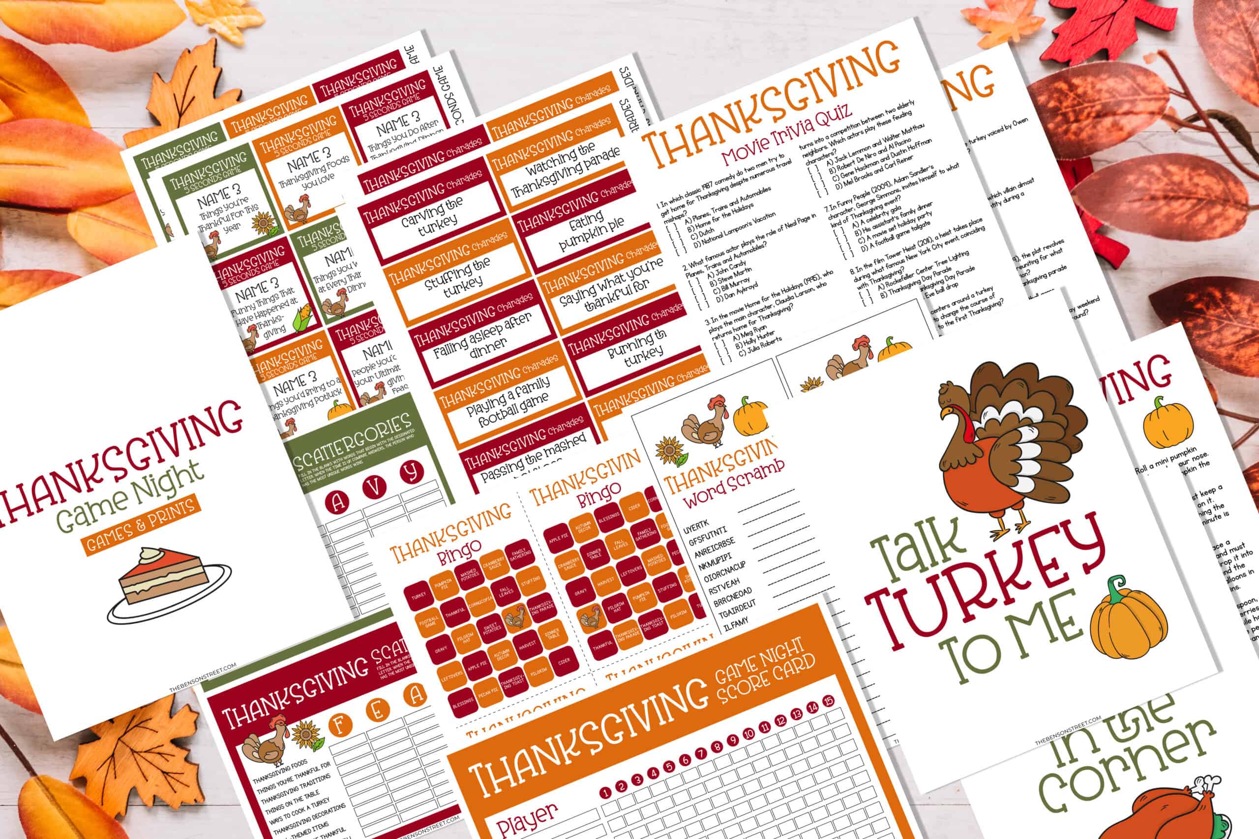 Free Printable Thanksgiving Party Games for Adults (or the Whole Family