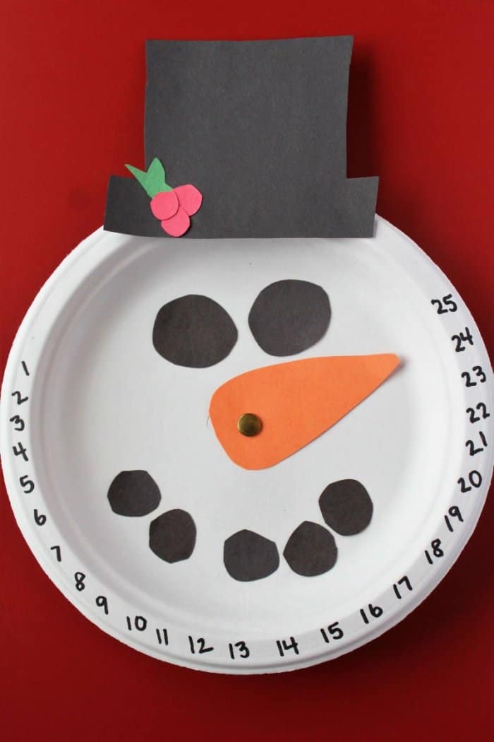 Christmas Countdown Calendar Snowman Craft