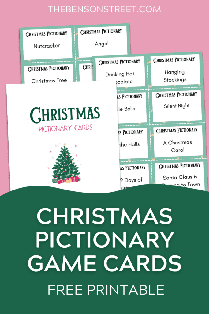 Christmas Pictionary Game Cards Free Printable