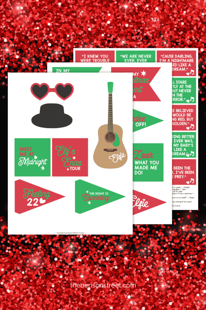 Elf on the Shelf Swiftie Props Free Printable and Ideas