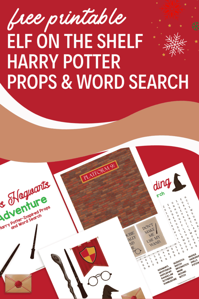 Free Printable Elf-Sized Harry Potter Props and wizarding word search