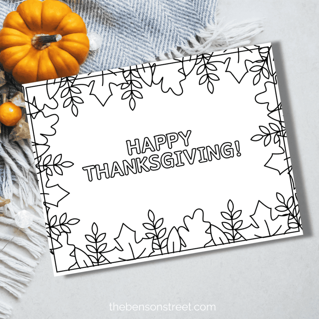 Free Printable Happy Thanksgiving Coloring Page