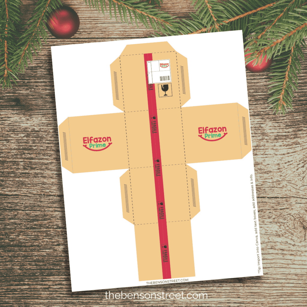 Free to print Elf shipping packages for Elf setups