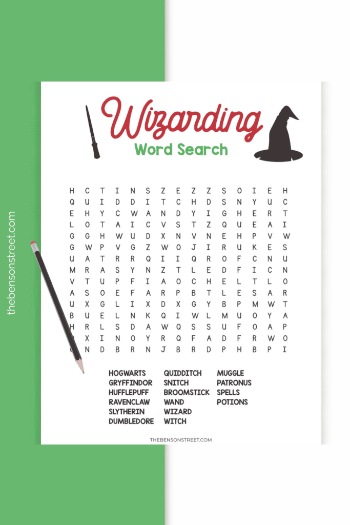 Printable Harry Potter Hogwarts Adventure for your Elf on the Shelf Props including a wizarding word search