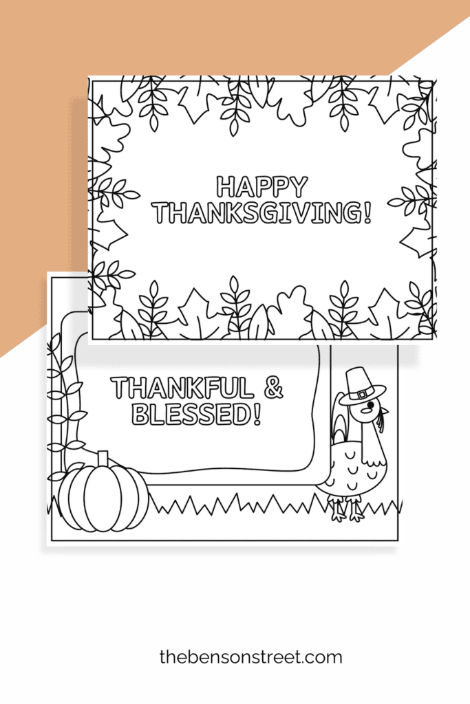Thanksgiving themed coloring pages to print