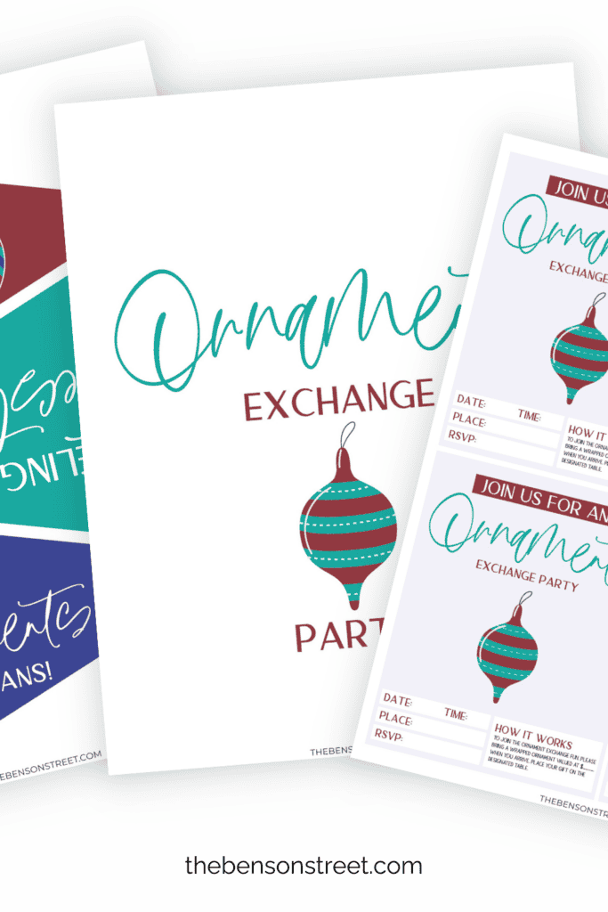 Christmas Ornament Exchange Party Printables