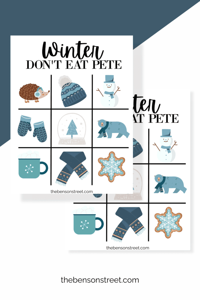 Free Printable Winter Don't Eat Pete Game Board