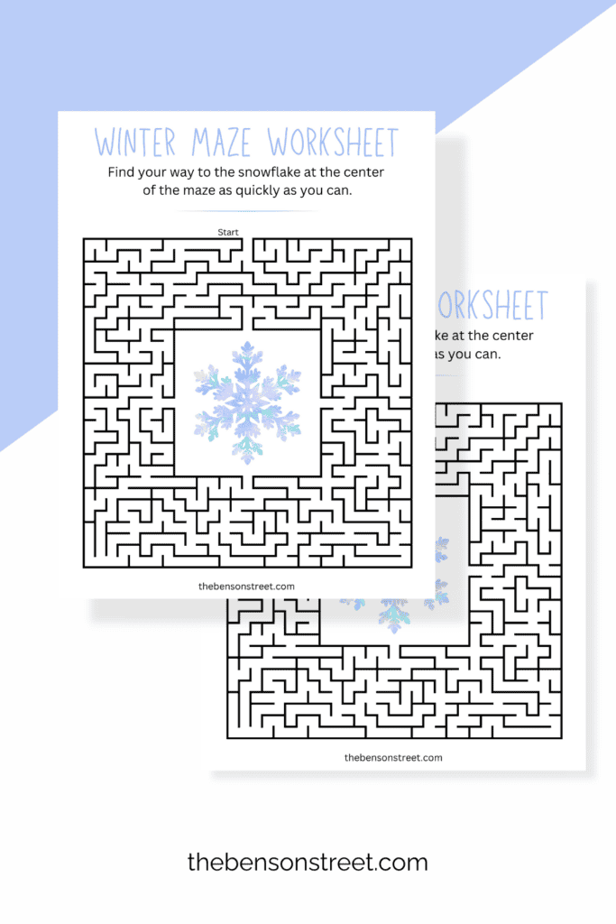 Free Printable Winter Maze