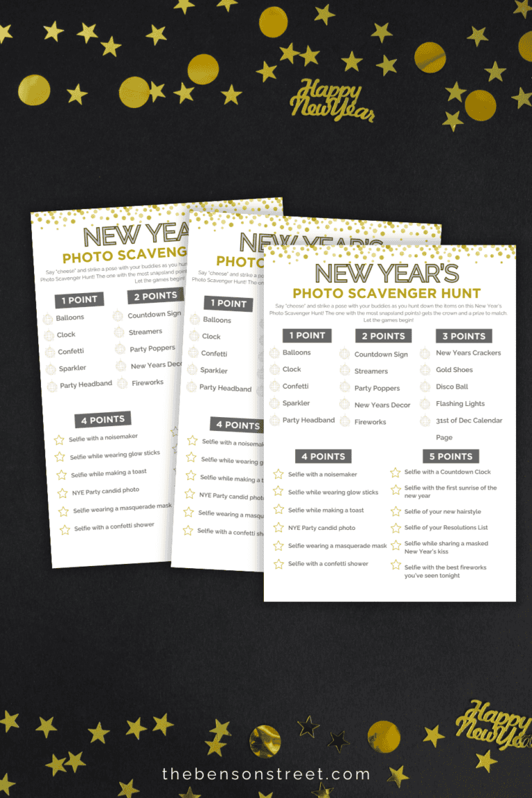 Go on a photo scavenger hunt to find New Year's Items to take a picture of