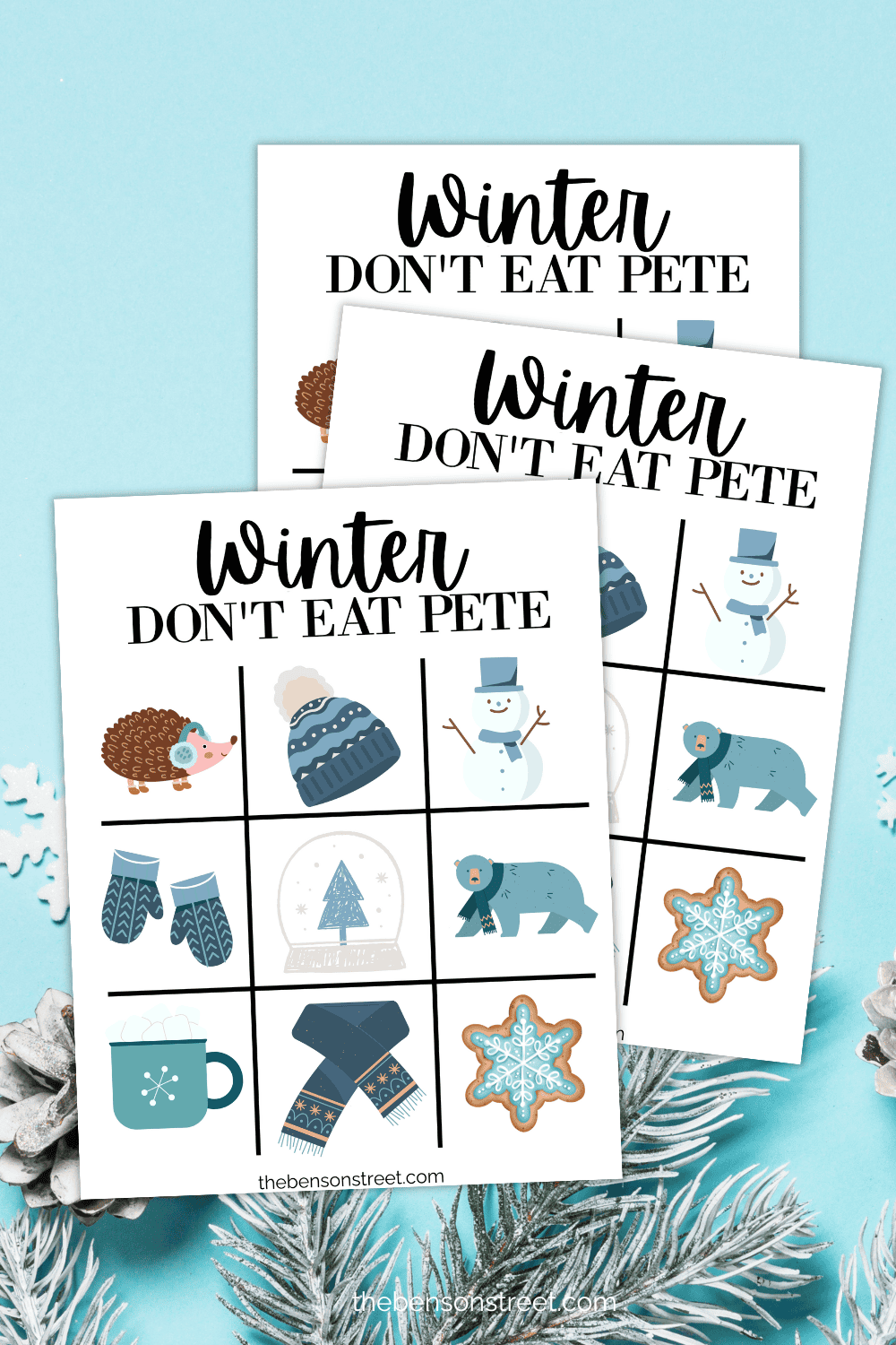 Free Printable Winter Don't Eat Pete Game - The Benson Street