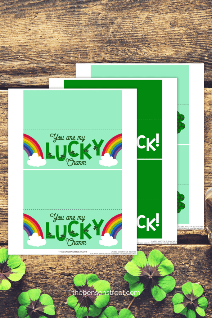 Adorable St. Patrick's Day Treat Bag Labels to print