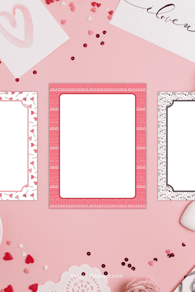 Cute Simple blank Valentine's Day Papers to print at home with your own message