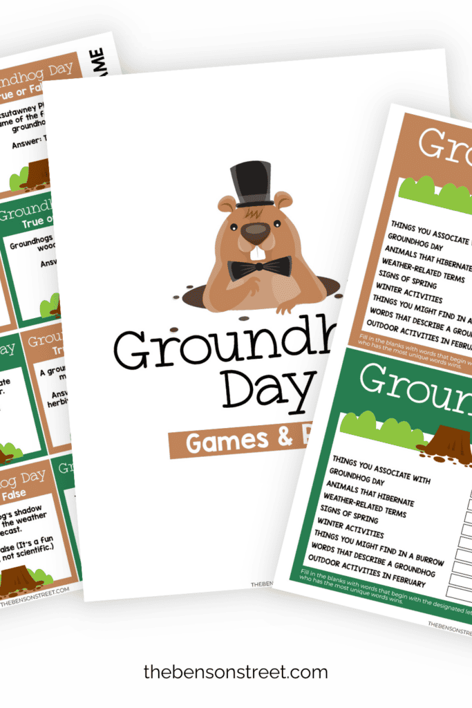 Digital Download Free Printable Happy Groundhog Day Games to play