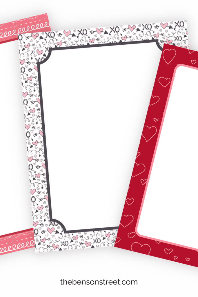 Five Free Printable Valentine's Day Paper Borders