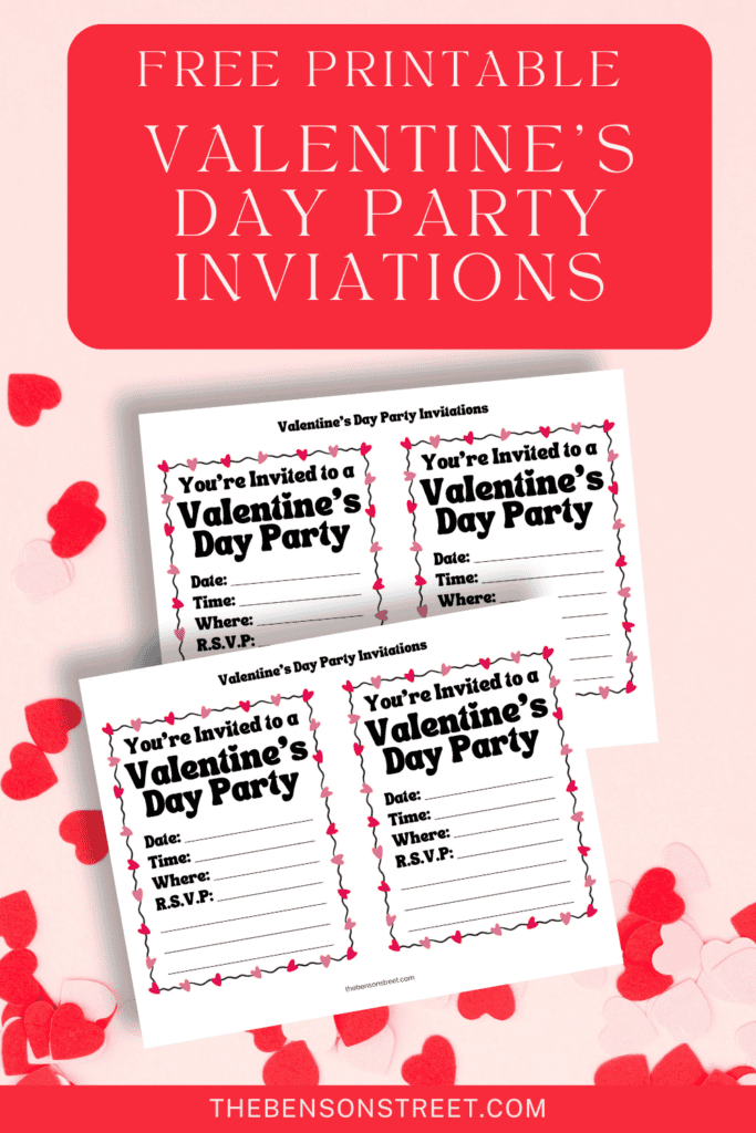 Free Printable Valentine's Day Party Invitations to download and print