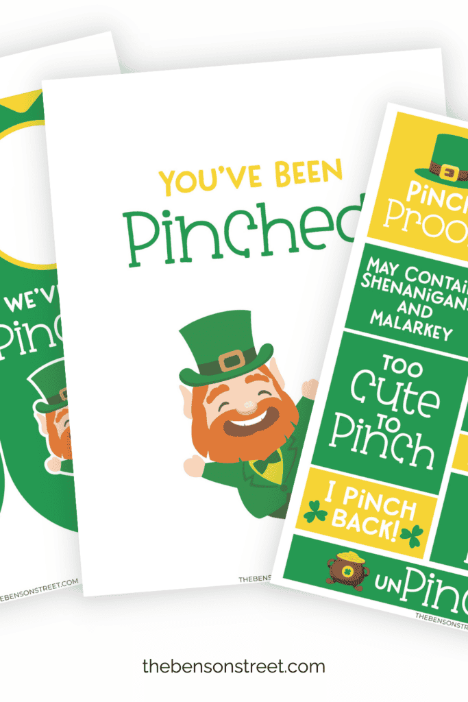 Free Printable You've been pinched Signs and tags