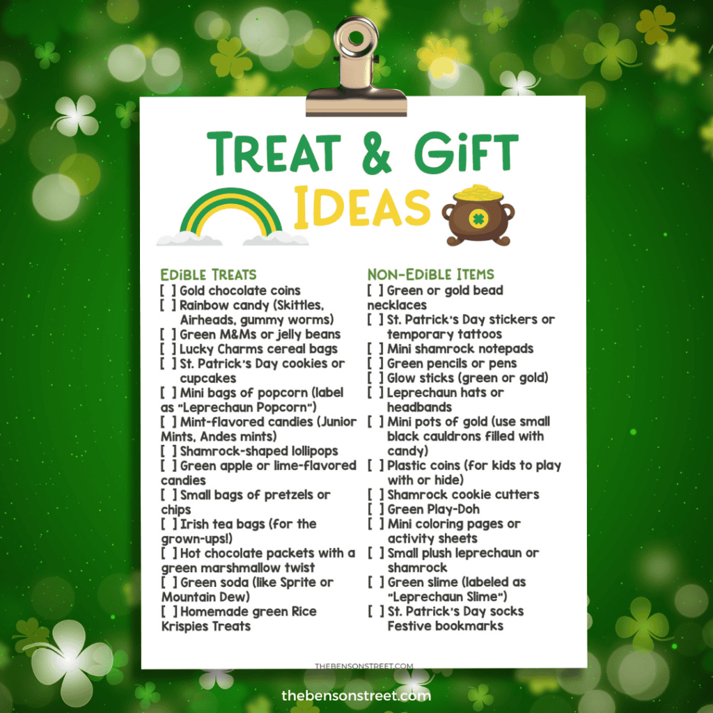 Free printable Treat and Gift Ideas for a You've Been Pinched printable