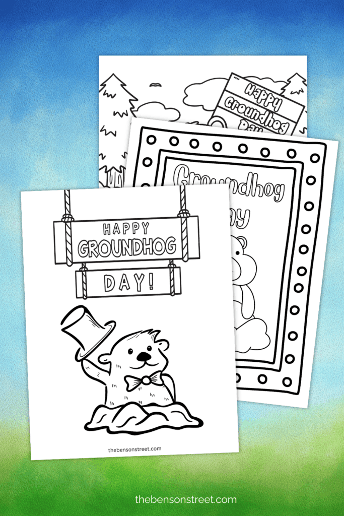 Free to download, Print and color Groundhog day coloring pages