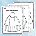 Free Printable Winter Hat Coloring Pages Set Freebie Winter Hat coloring pages set printable