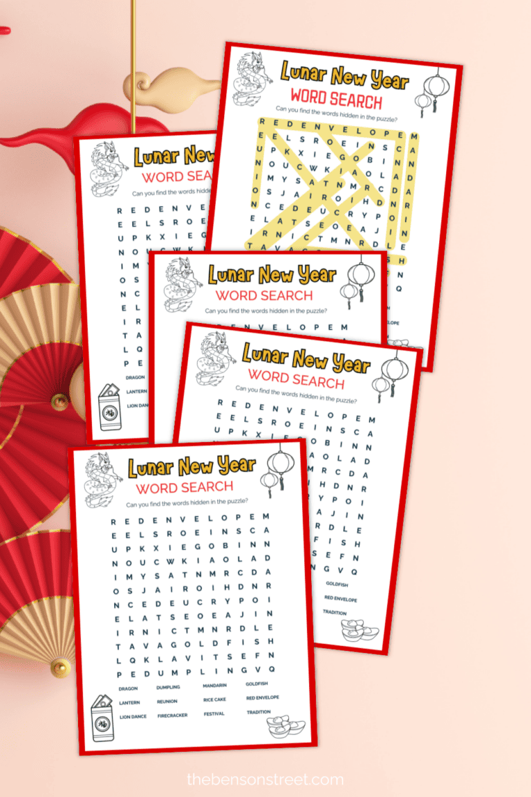 Freebie for Word Search for Lunar New Year