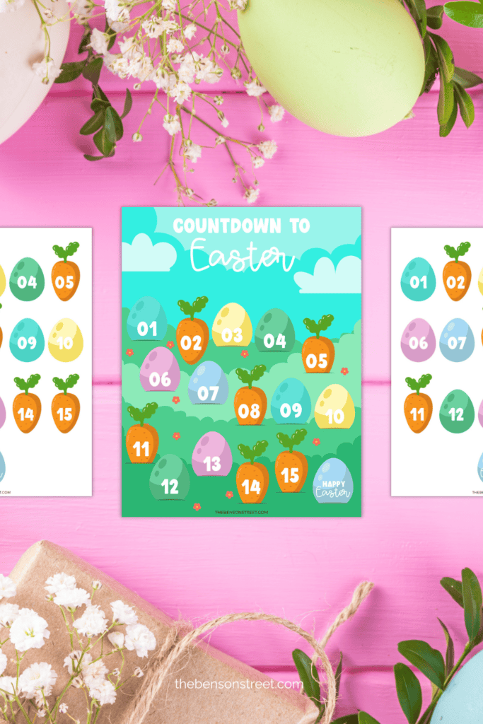 Fun Countdown Calendar for Counting down days to Easter