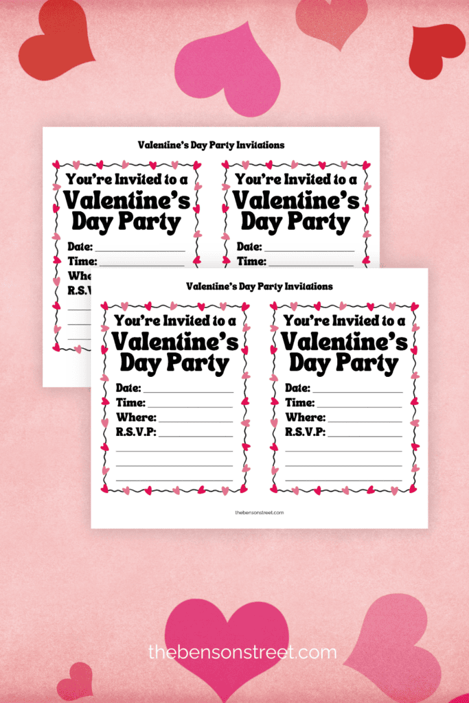 Invite Friends to a party with this free printable Valentine's Day Party Invite