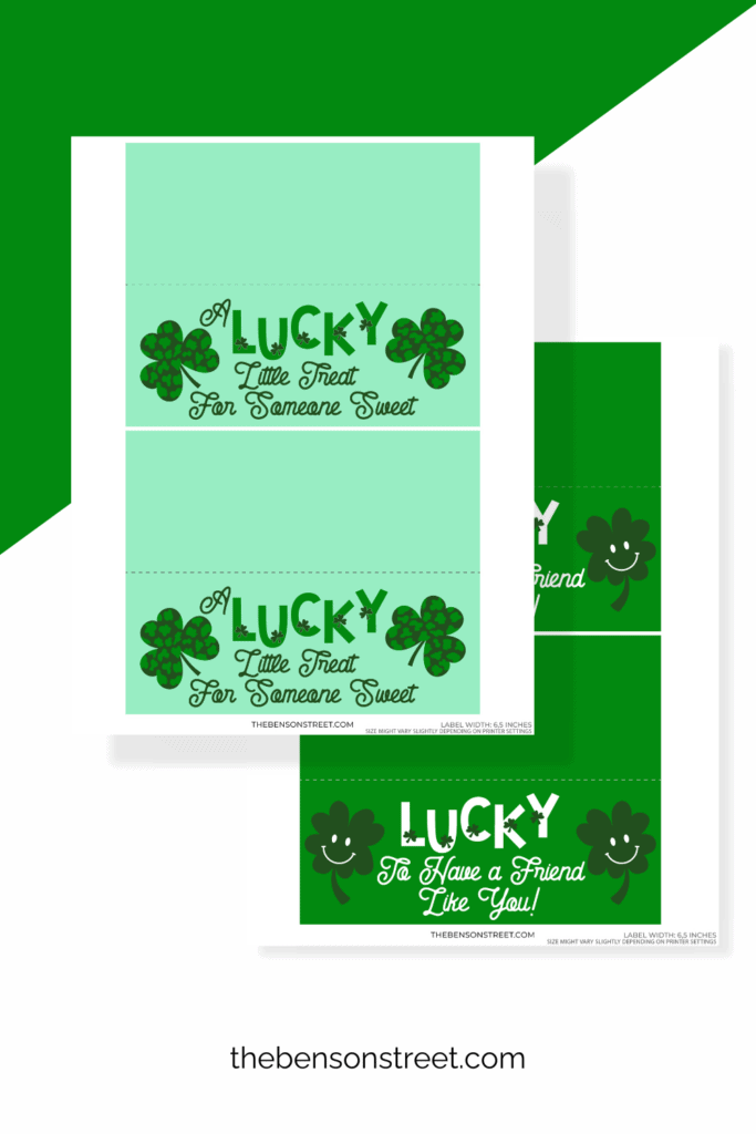 Lucky Treat Bag Toppers for March parties and more
