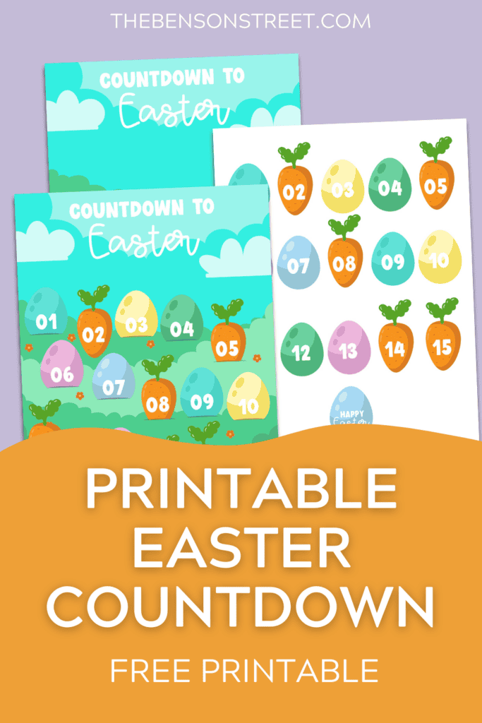 Printable Easter Countdown Calendar Set. Countdown the days to Easter with this free printable