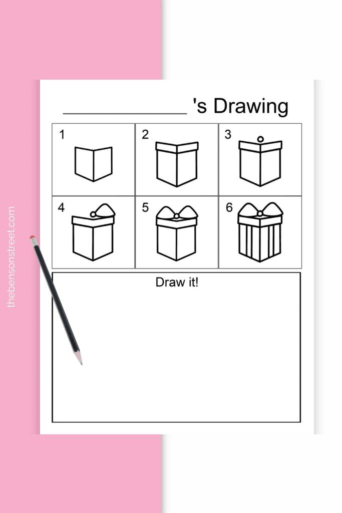 Quick Valentine's Day Drawing Guide for a gift box