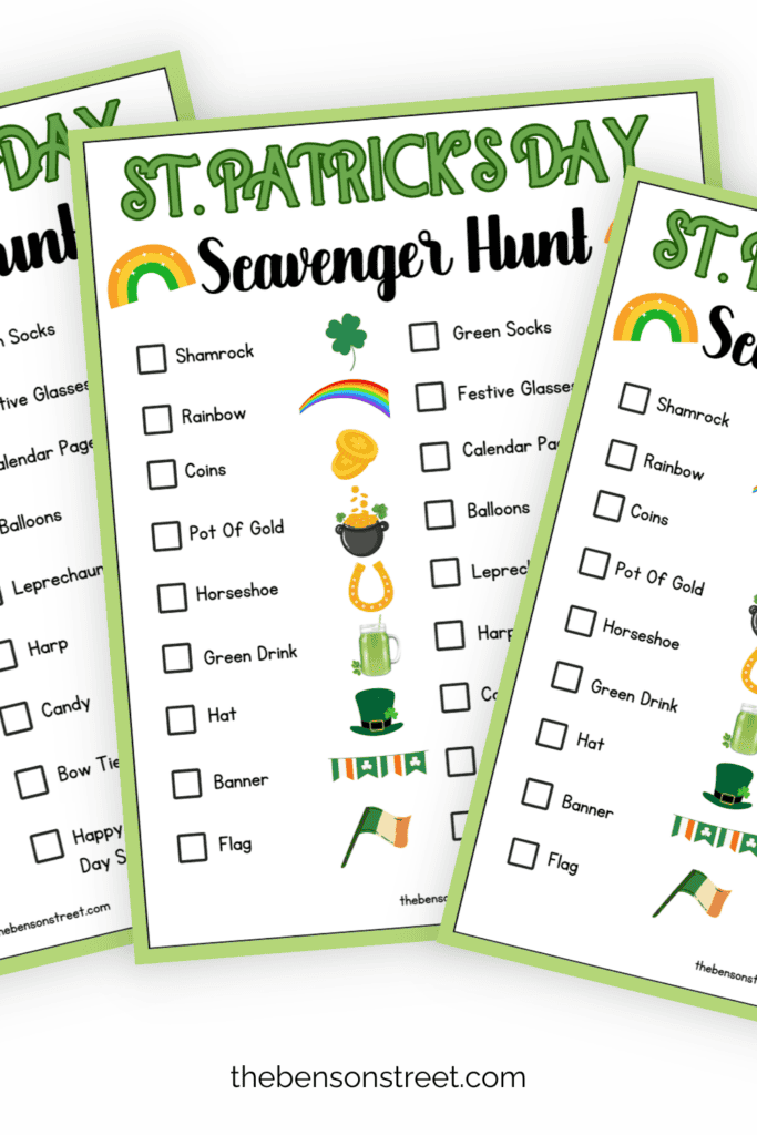 Simple St. Patrick's Day Kids Scavenger Hunt