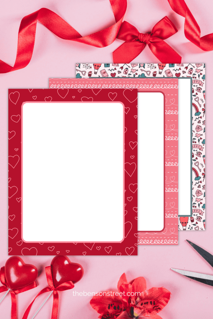 Simple blank Valentine's Day Papers to print at home