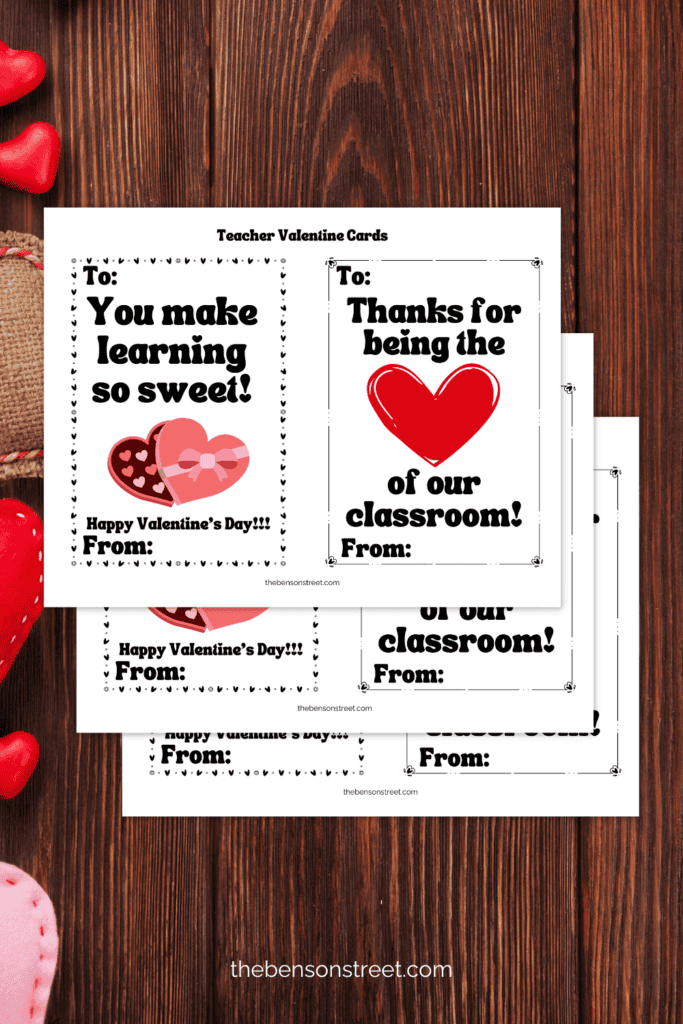 Simple to print Valentines from a student free printable
