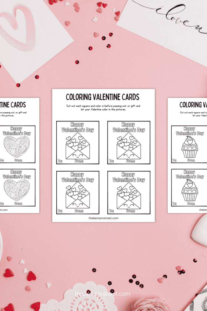 Sweet Valentine Cards to Color and Customize with a bunch of free printable designs