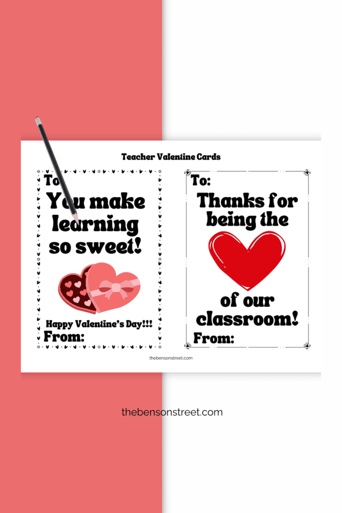 Thanks for being the heart of our classroom teacher Valentine for a teacher plus more