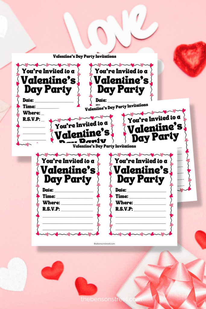 Throw a valentine's day party with a free printable invitation template