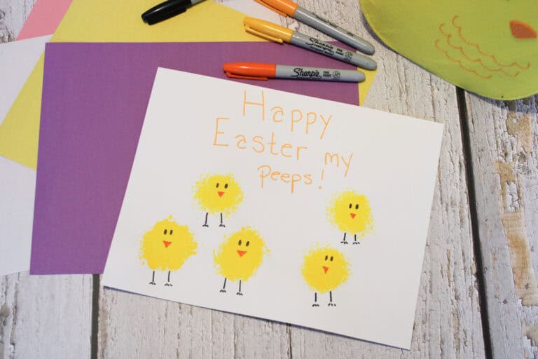 Up close shot of cute painted chicks using broccoli