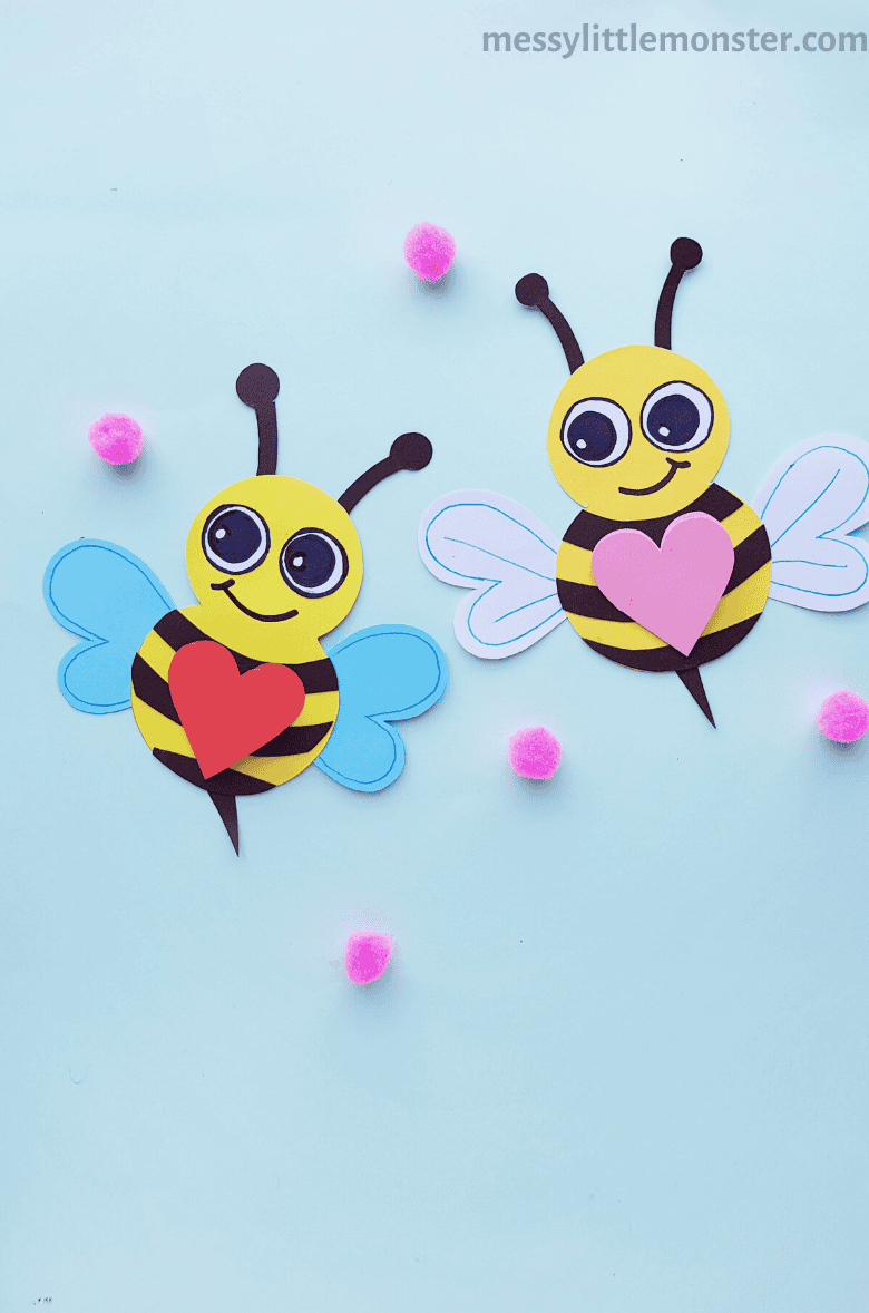 Valentines Day Paper Bee Craft