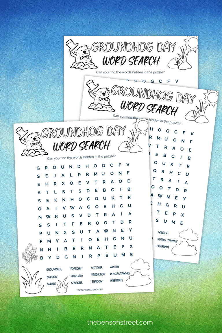 Will the groundhog see his shadow Have fun celebrating with a free word search