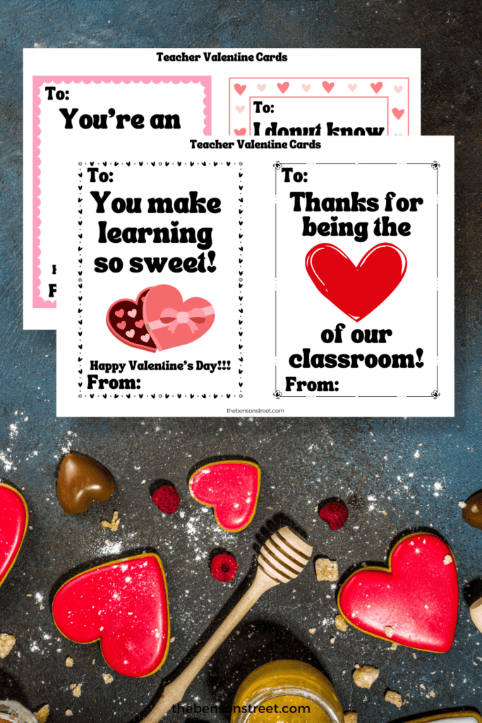 You make Learning Sweet Printable Valentine for a teacher plus more