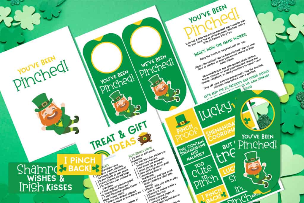 You've been pinched printable pages on a flat lay