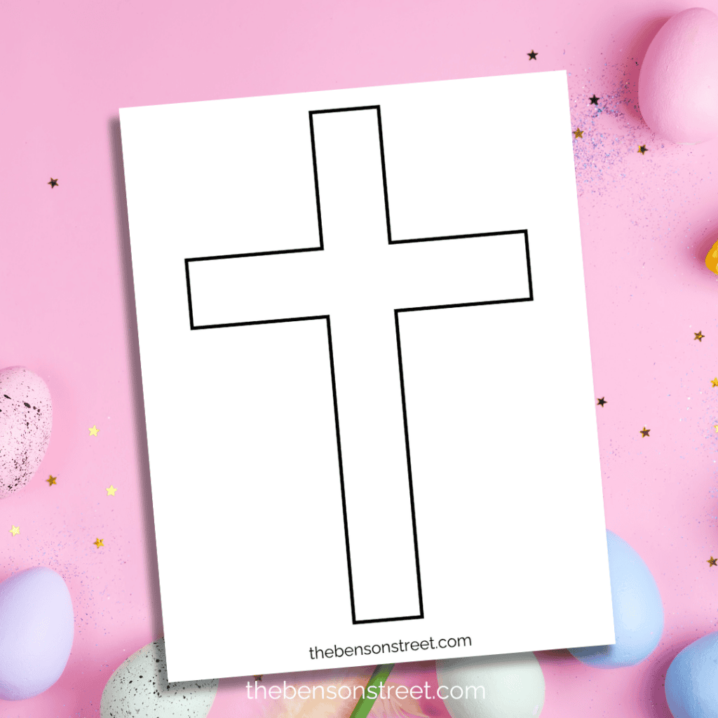 Easter Cross Template Free to Print for Easter crafting