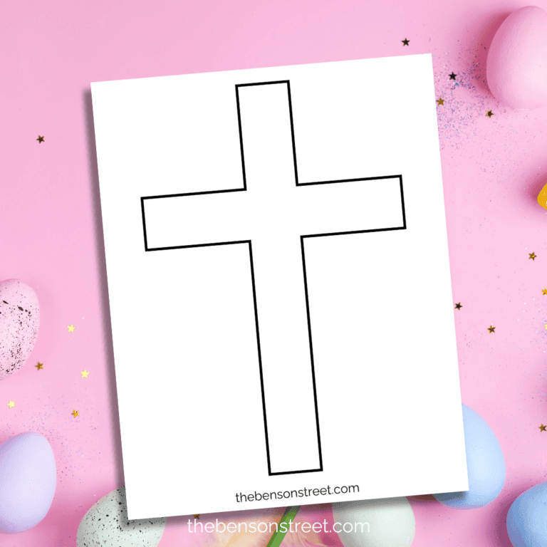 Easter Cross Template Free to Print for Easter crafting