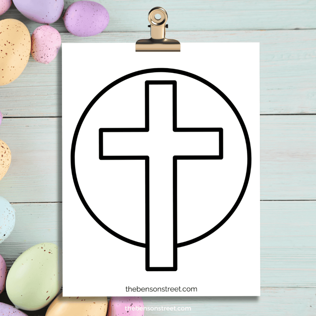 Free Printable Easter Cross Template for crafting and coloring for Easter