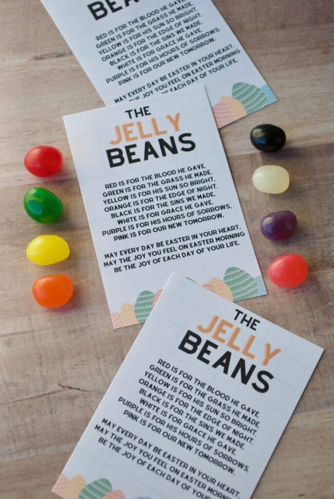 Free Printable Jelly Bean Prayer for Easter
